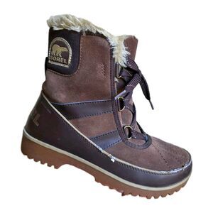 SOREL Size 7.5 NL2089-256 TIVOLI II Winter Boots Suede Faux Fur TOBACCO BRN